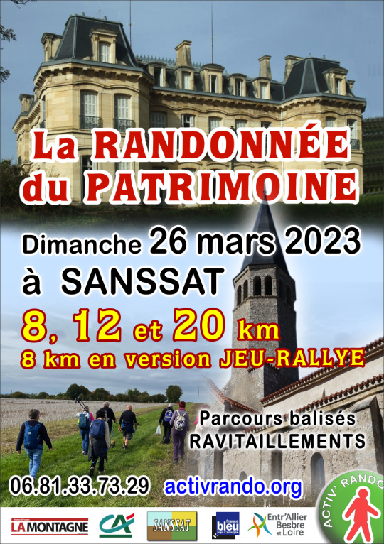 affiche de la randonnee Autour-de-Vichy 2020, Allier, Auvergne, France