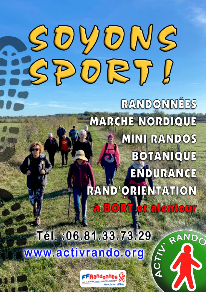 affiche de l'association Activ Rando